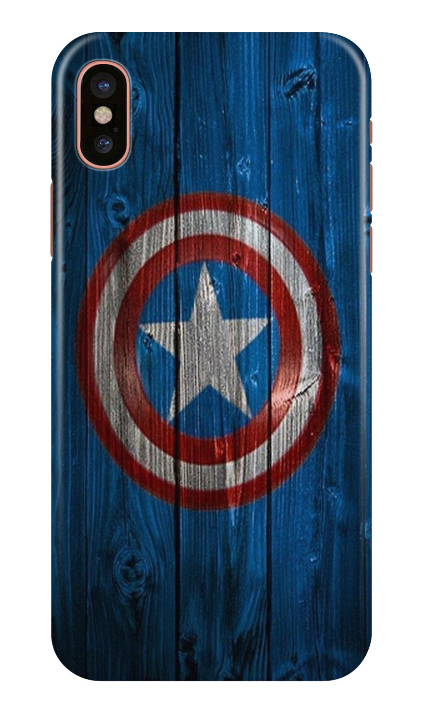 Captain America Superhero Case for iPhone X  (Design - 118)