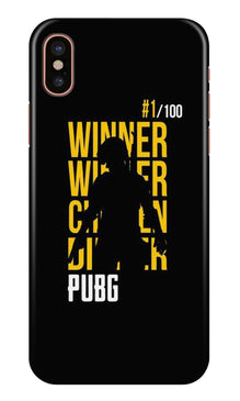Pubg Winner Winner Mobile Back Case for iPhone X  (Design - 177)