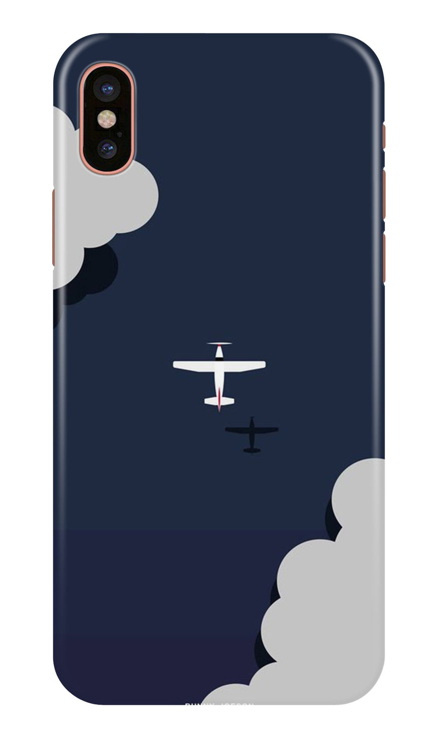 Clouds Plane Case for iPhone X (Design - 196)