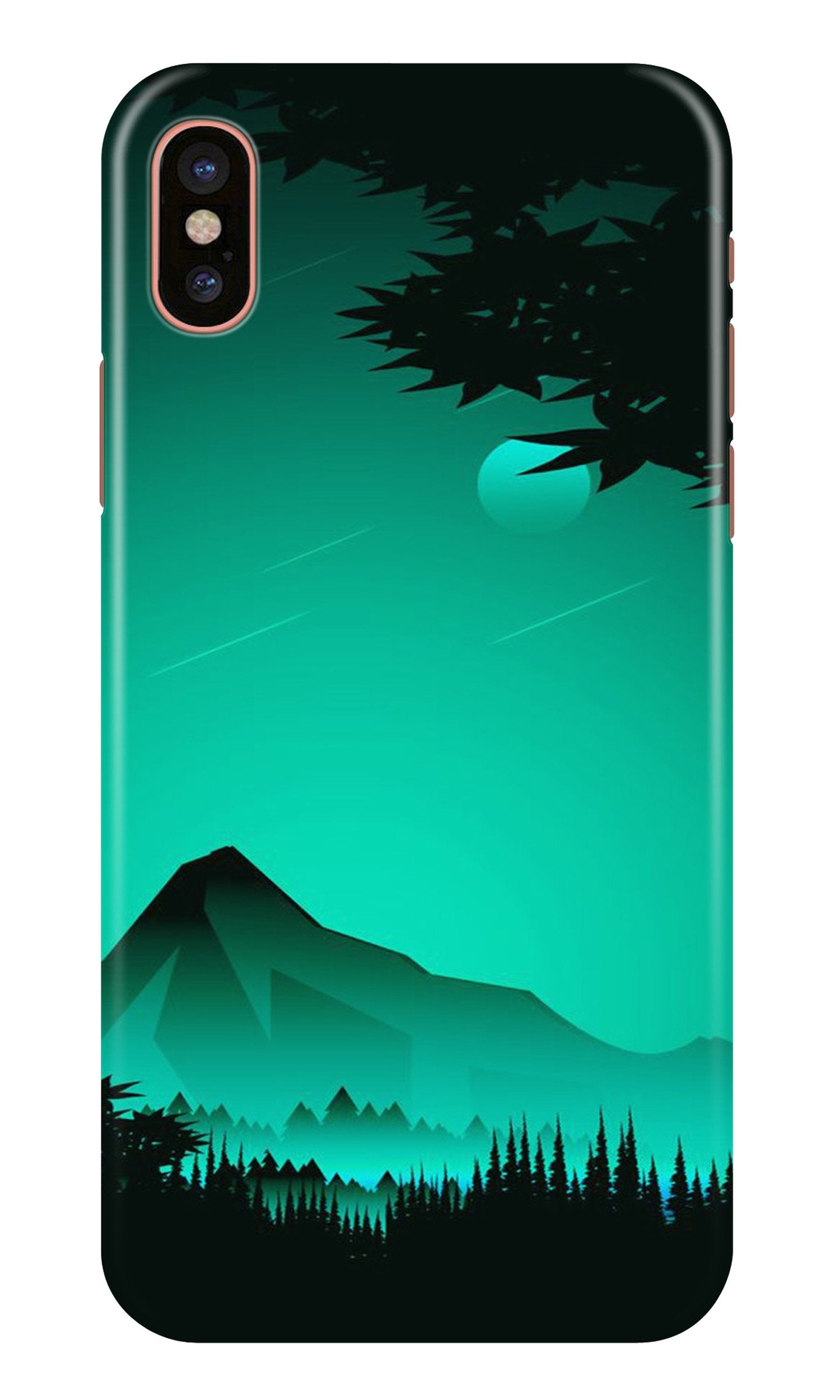Moon Mountain Case for iPhone X (Design - 204)