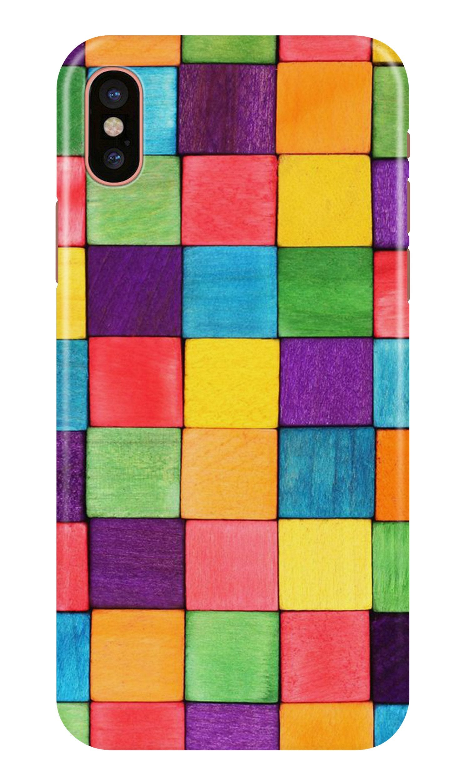 Colorful Square Case for iPhone X (Design No. 218)