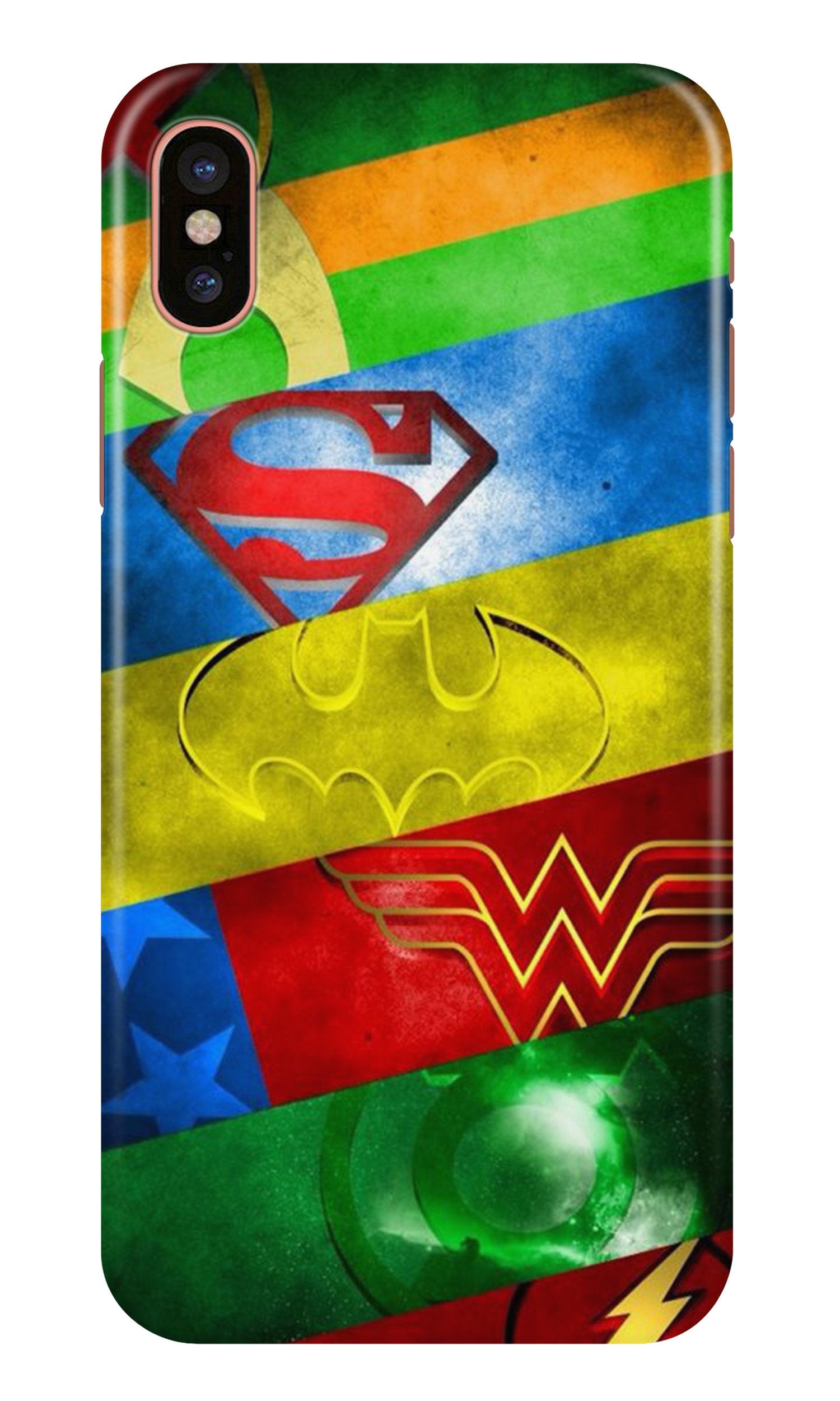 Superheros Logo Case for iPhone X (Design No. 251)