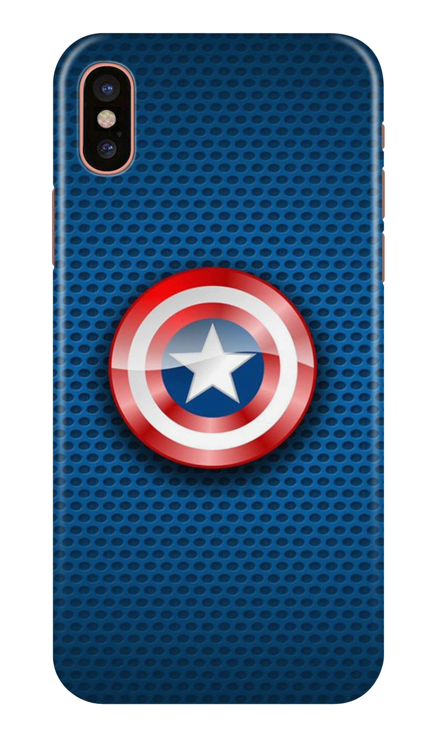 Captain America Shield Case for iPhone X (Design No. 253)