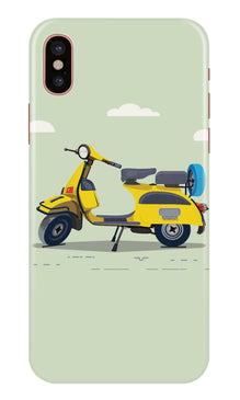 Vintage Scooter Mobile Back Case for iPhone X (Design - 260)