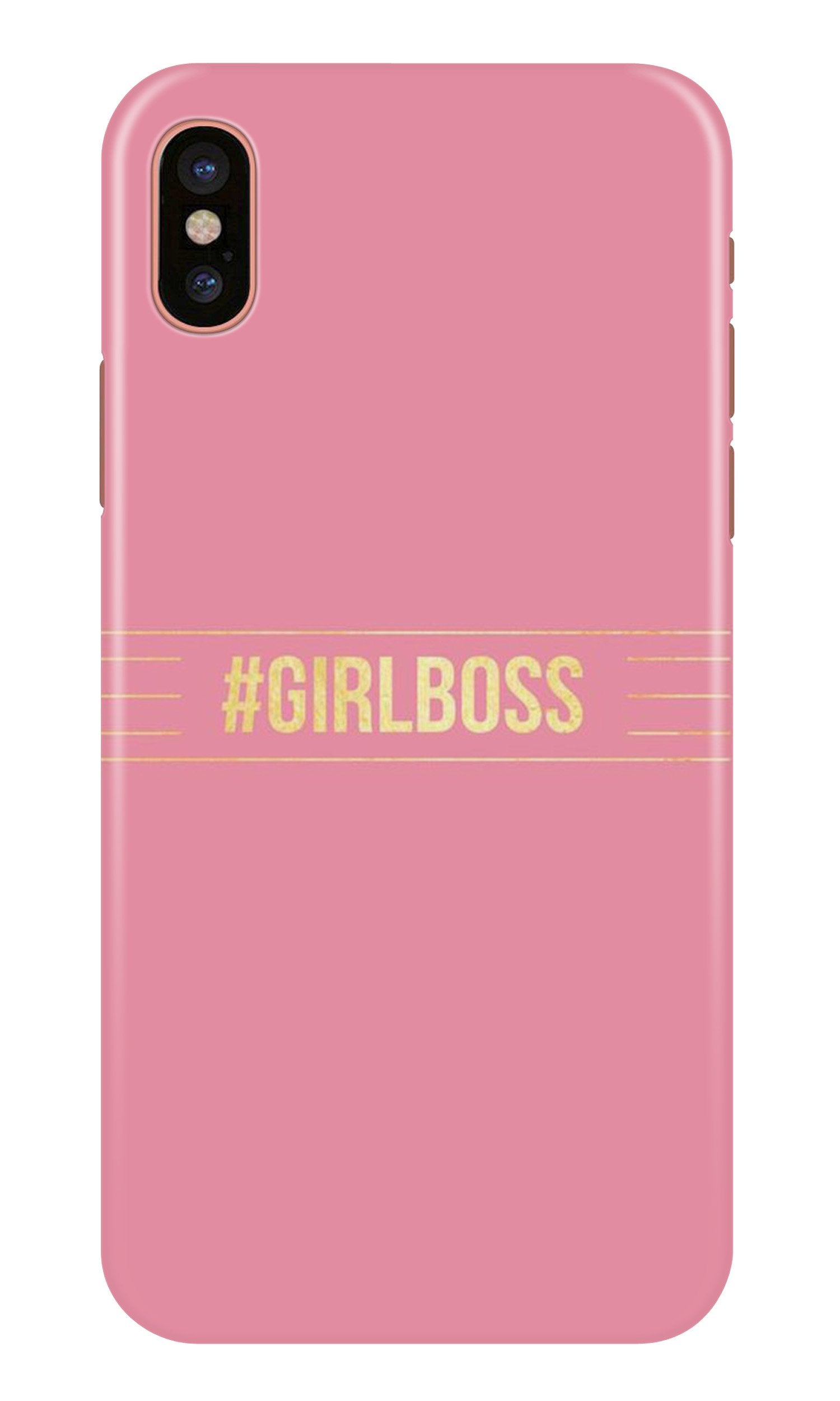 Girl Boss Pink Case for iPhone X (Design No. 263)