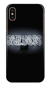 Girl Boss Black Mobile Back Case for iPhone X (Design - 268)