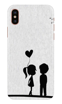 Cute Kid Couple Mobile Back Case for iPhone X (Design - 283)