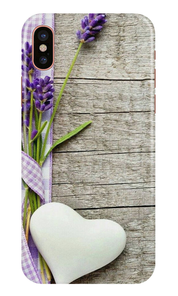 White Heart Case for iPhone X (Design No. 298)