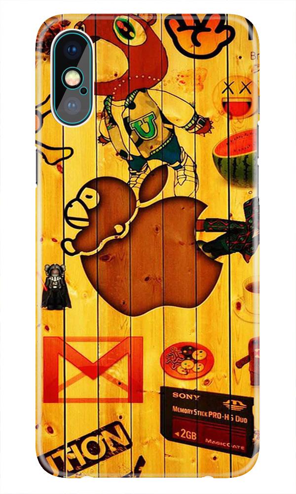 Wooden Texture Mobile Back Case for iPhone X  (Design - 367)