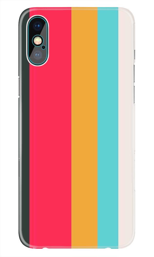 Color Pattern Mobile Back Case for iPhone X  (Design - 369)