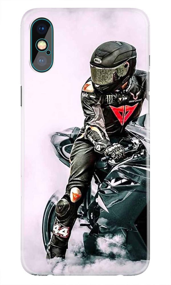 Biker Mobile Back Case for iPhone X  (Design - 383)