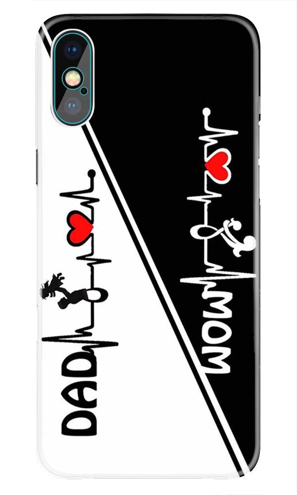 Love Mom Dad Mobile Back Case for iPhone X  (Design - 385)
