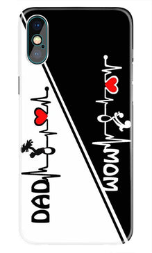 Love Mom Dad Mobile Back Case for iPhone X  (Design - 385)
