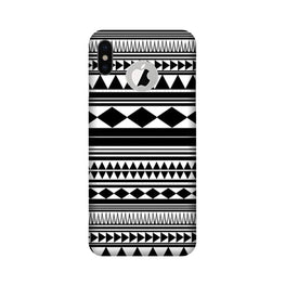 Black white Pattern Case for iPhone X logo cut