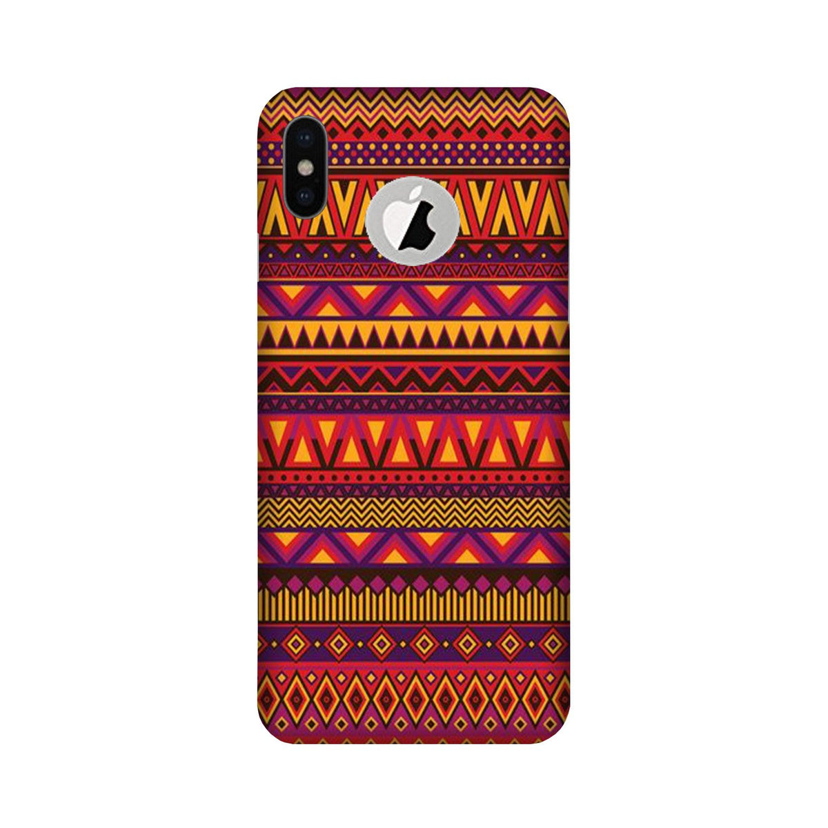 Zigzag line pattern2 Case for iPhone X logo cut