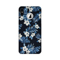 White flowers Blue Background2 Case for iPhone X logo cut