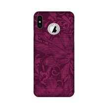 Purple Backround Mobile Back Case for iPhone X logo cut (Design - 22)