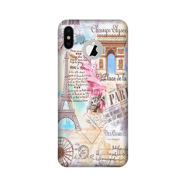 Paris Eiftel Tower Case for iPhone X logo cut