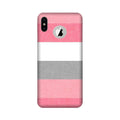 Pink white pattern Case for iPhone X logo cut