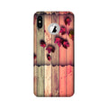Wooden look2 Case for iPhone X logo cut