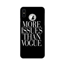 More Issues than Vague Mobile Back Case for iPhone X logo cut (Design - 74)