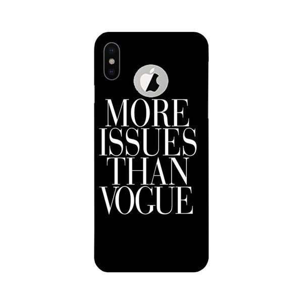 More Issues than Vague Case for iPhone X logo cut