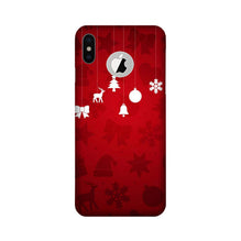Christmas Mobile Back Case for iPhone X logo cut (Design - 78)
