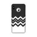 Black white Pattern2Case for iPhone X logo cut