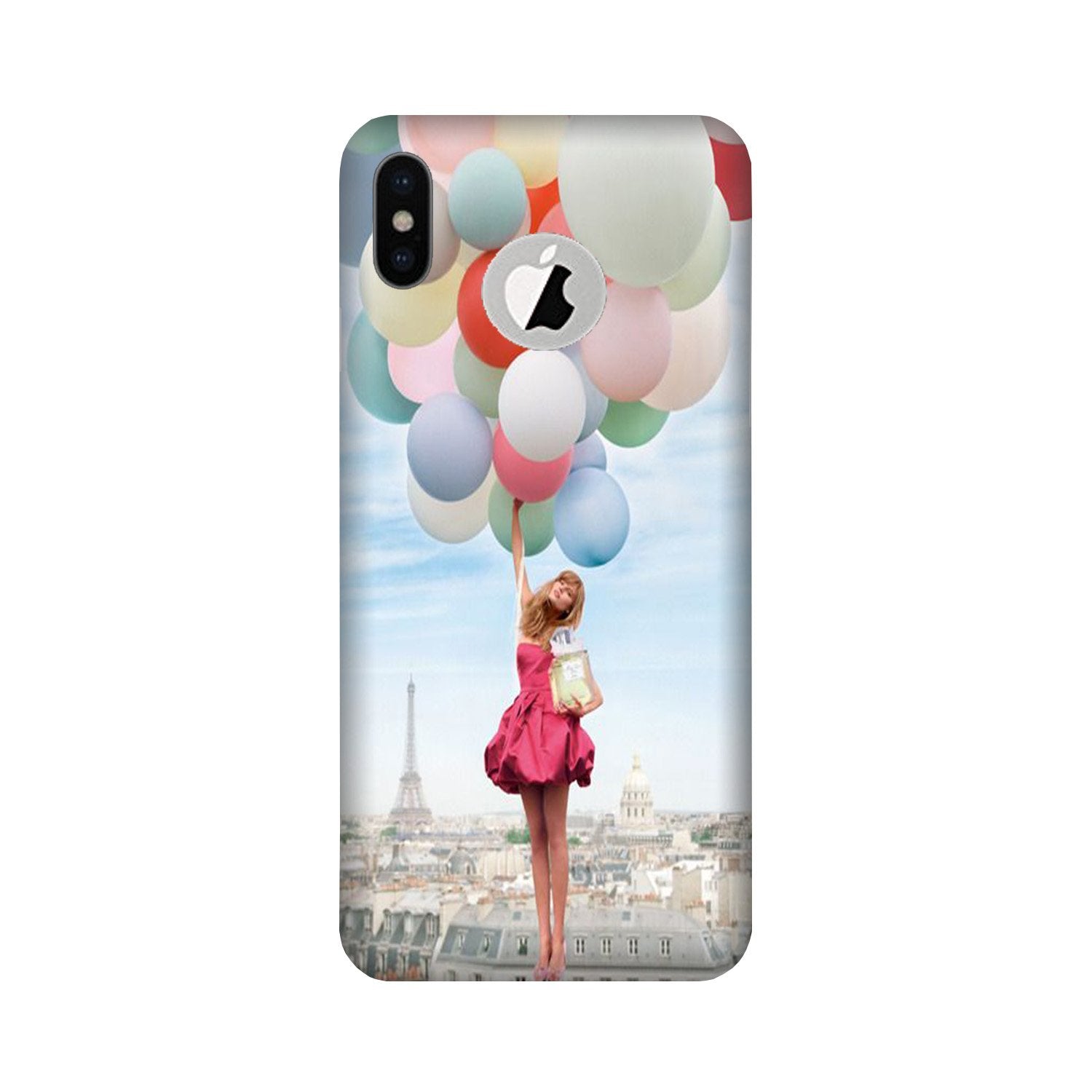 Girl with Baloon Case for iPhone X logo cut