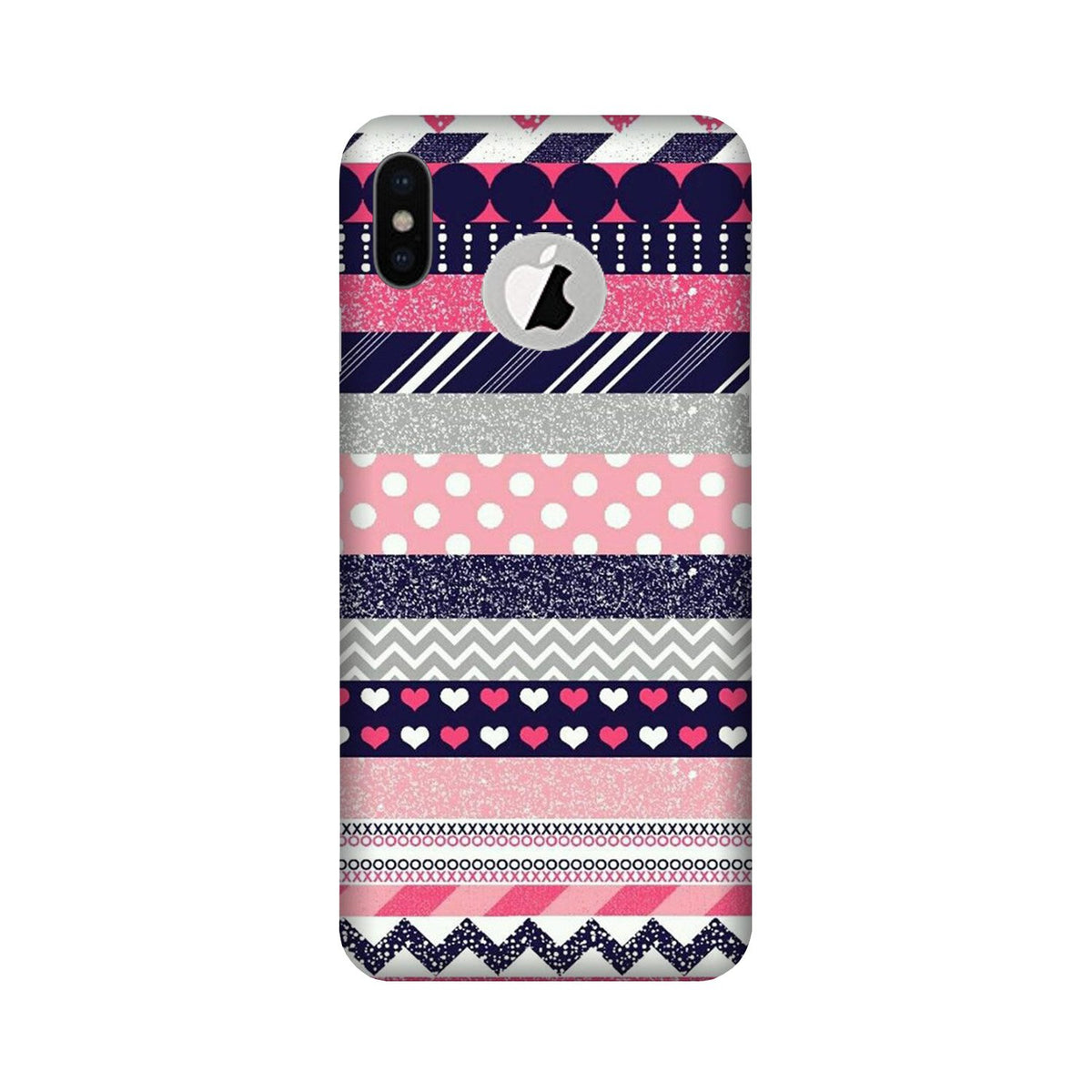 Pattern3 Case for iPhone X logo cut