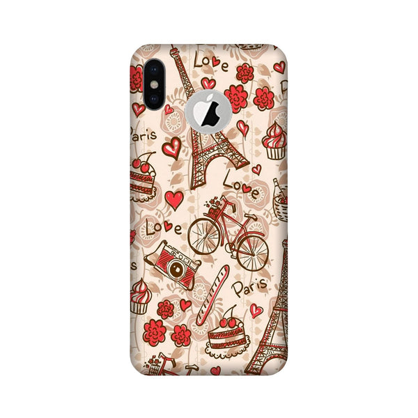 Love Paris Case for iPhone X logo cut  (Design - 103)