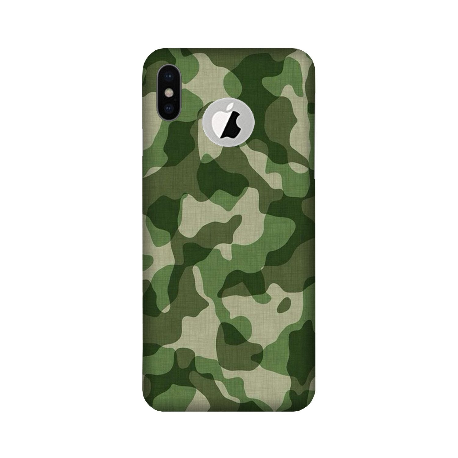 Army Camouflage Case for iPhone X logo cut  (Design - 106)