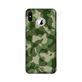 Army Camouflage Case for iPhone X logo cut(Design - 106)