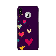 Purple Background Mobile Back Case for iPhone X logo cut  (Design - 107)