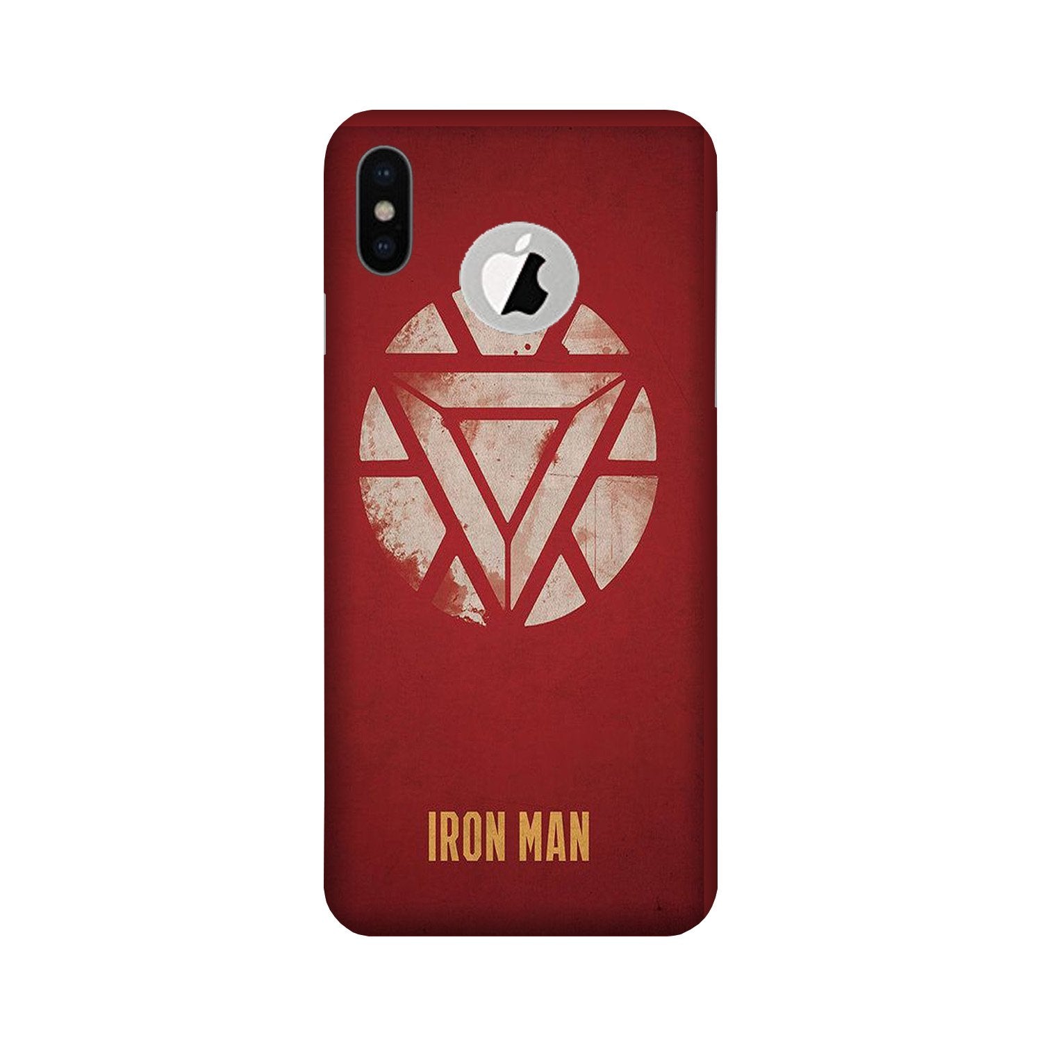 Iron Man Superhero Case for iPhone X logo cut  (Design - 115)
