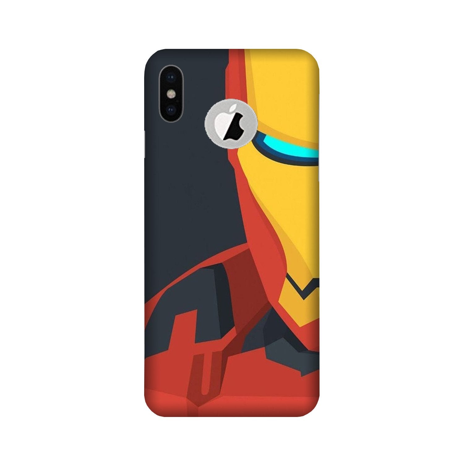 Iron Man Superhero Case for iPhone X logo cut  (Design - 120)