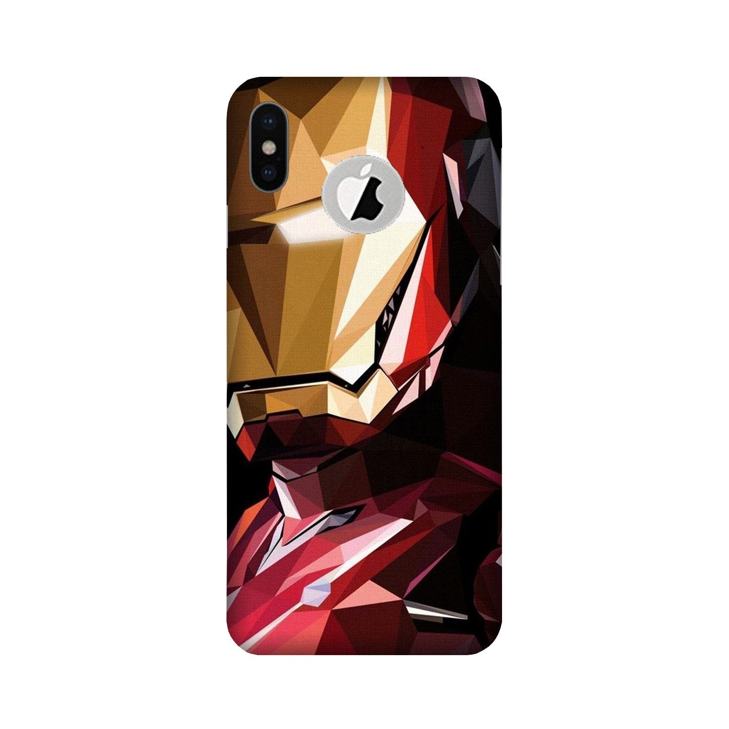 Iron Man Superhero Case for iPhone X logo cut  (Design - 122)