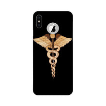 Doctor Logo Mobile Back Case for iPhone X logo cut  (Design - 134)