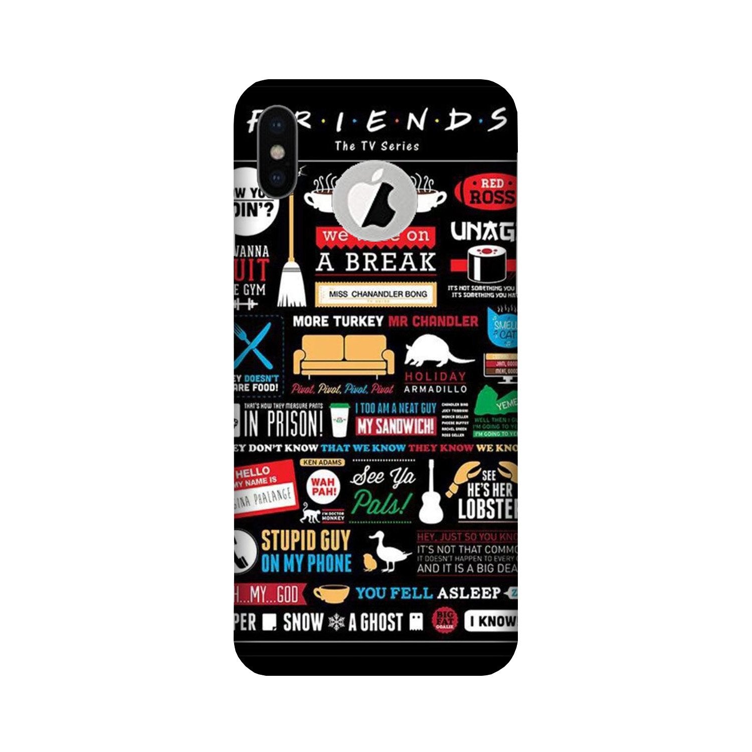 Friends Case for iPhone X logo cut  (Design - 145)