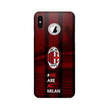 AC Milan Mobile Back Case for iPhone X logo cut  (Design - 155)