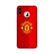 Manchester United Mobile Back Case for iPhone X logo cut  (Design - 157)
