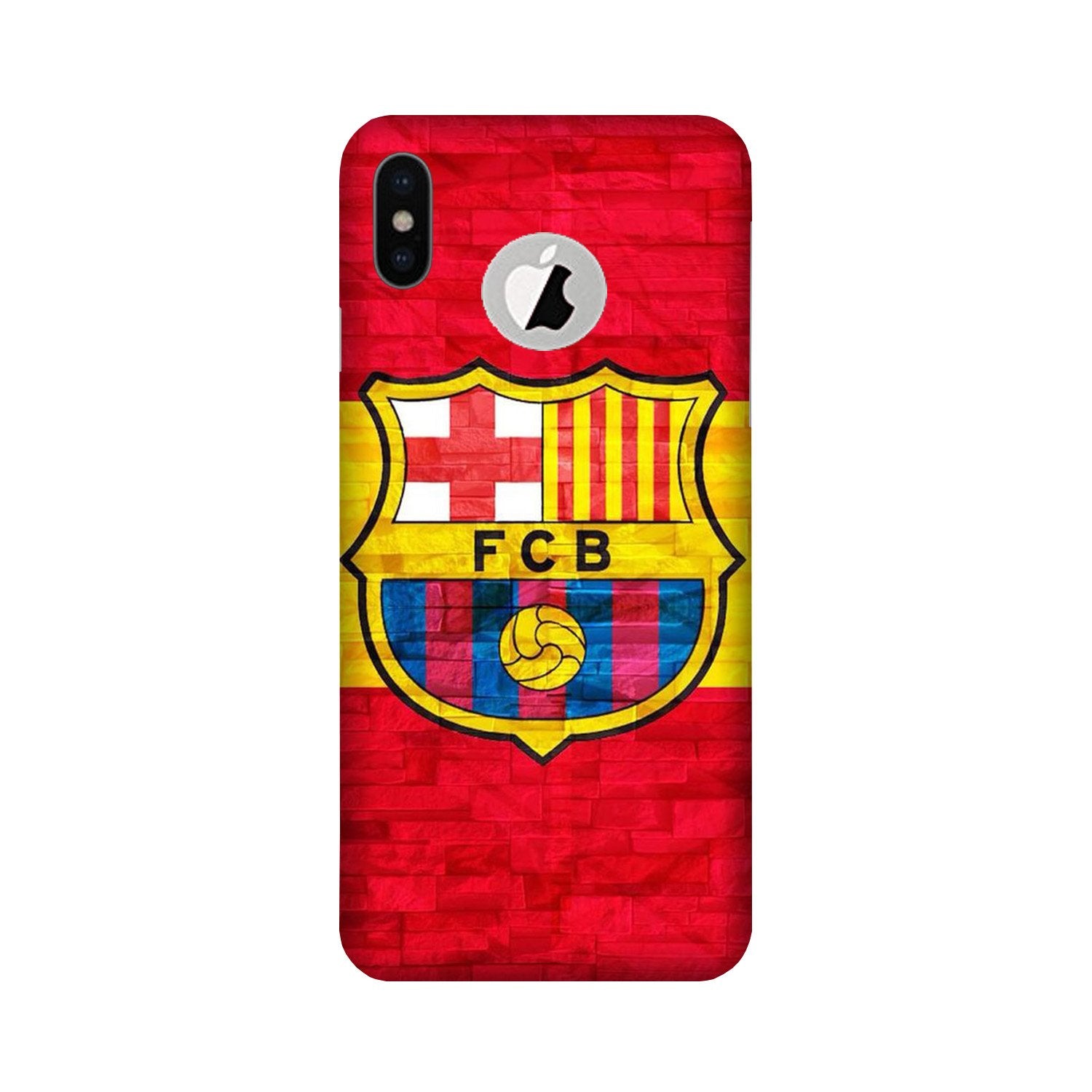 FCB Football Case for iPhone X logo cut(Design - 174)