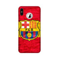 FCB Football Case for iPhone X logo cut  (Design - 174)