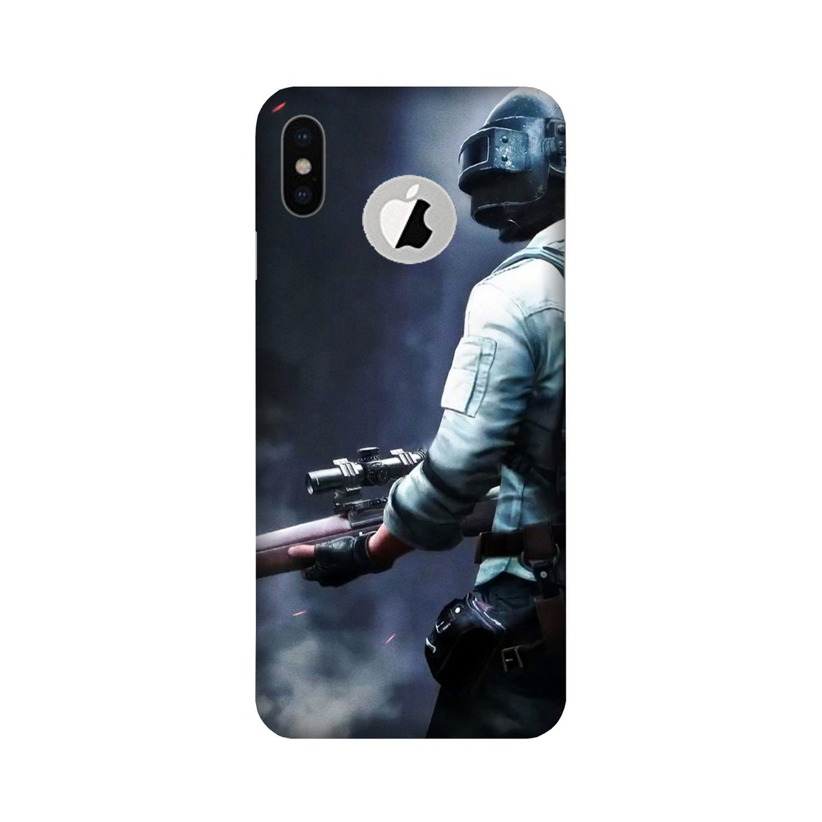 Pubg Case for iPhone X logo cut  (Design - 179)