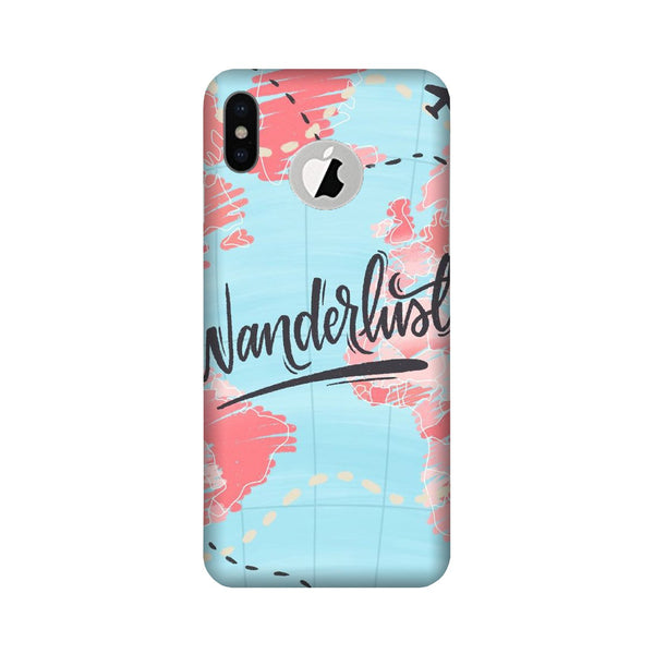 Wonderlust Travel Case for iPhone X logo cut (Design No. 223)