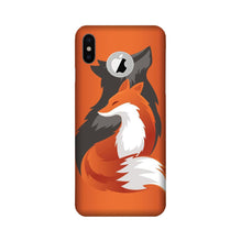 Wolf  Mobile Back Case for iPhone X logo cut (Design - 224)