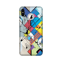 Modern Art Mobile Back Case for iPhone X logo cut (Design - 235)