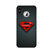 Superman Mobile Back Case for iPhone X logo cut (Design - 247)