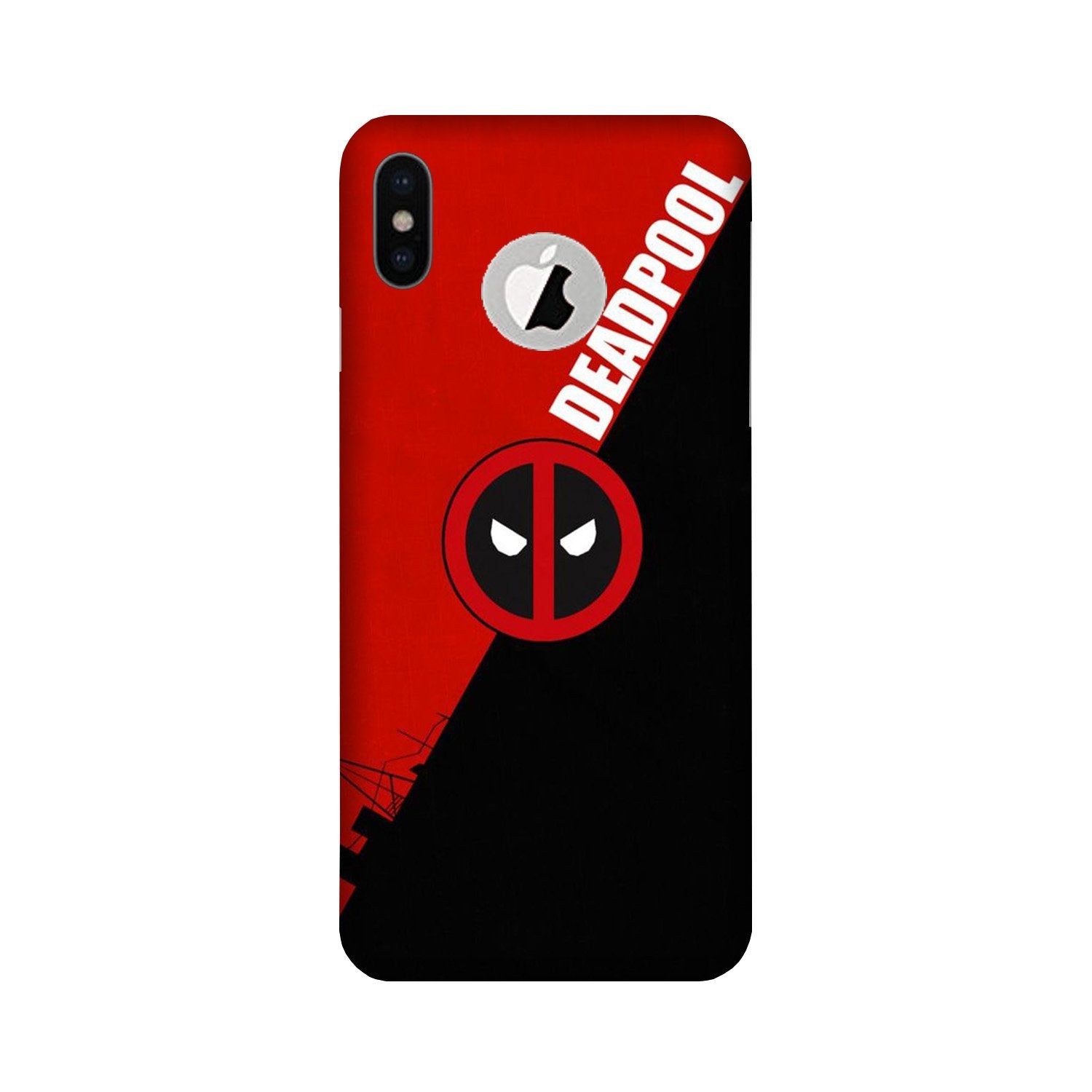 Deadpool Case for iPhone X logo cut (Design No. 248)