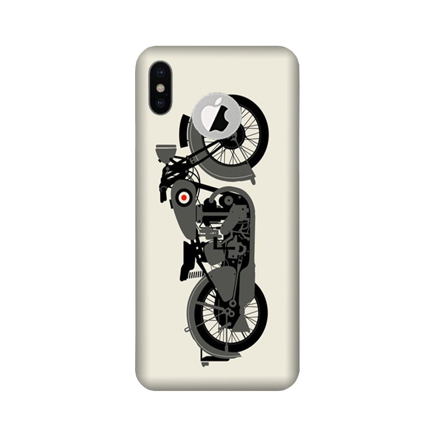 MotorCycle Case for iPhone X logo cut (Design No. 259)